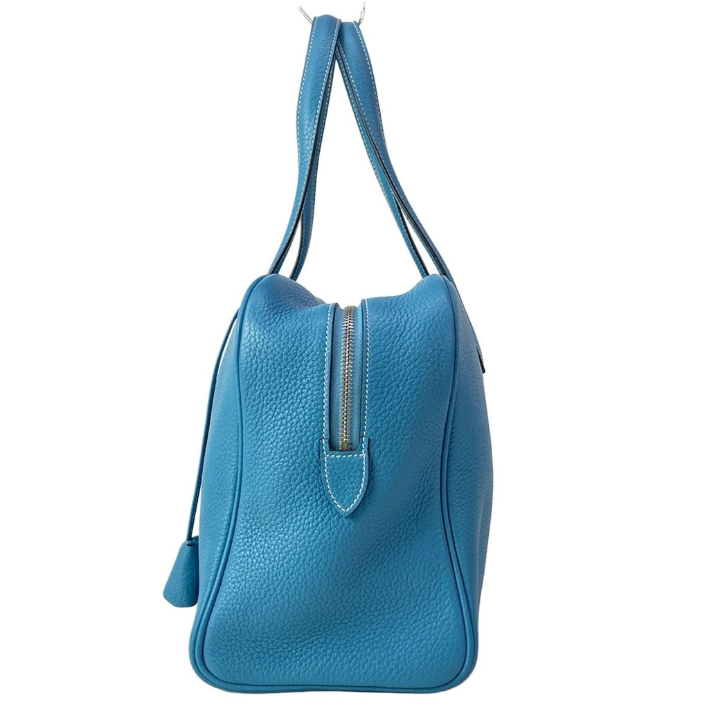 Hermes Shoulder Bag Victoria Tout 35 Blue Jean Silver — view 4