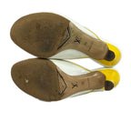 Louis Vuitton Mules 35 White Yellow Multi Flower Leather — view 4