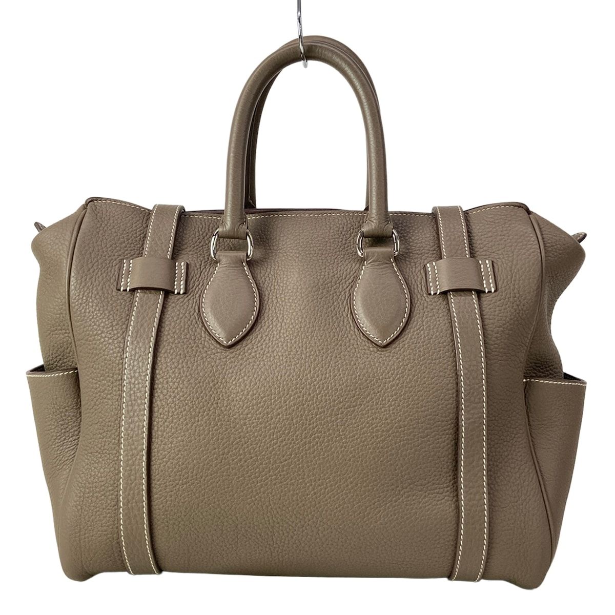 Hermes Handbag Pursangle 31 Etoupe Silver — view 3