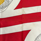 Hermes Scarf Carre 90 Red White Multi Chateaux D'arriere — view 6