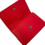 Bottega Veneta Business Card Holder Intrecciato Red Leather — view 3