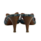 Louis Vuitton Mules 35 Blue Beige Multi Ribbon — view 3