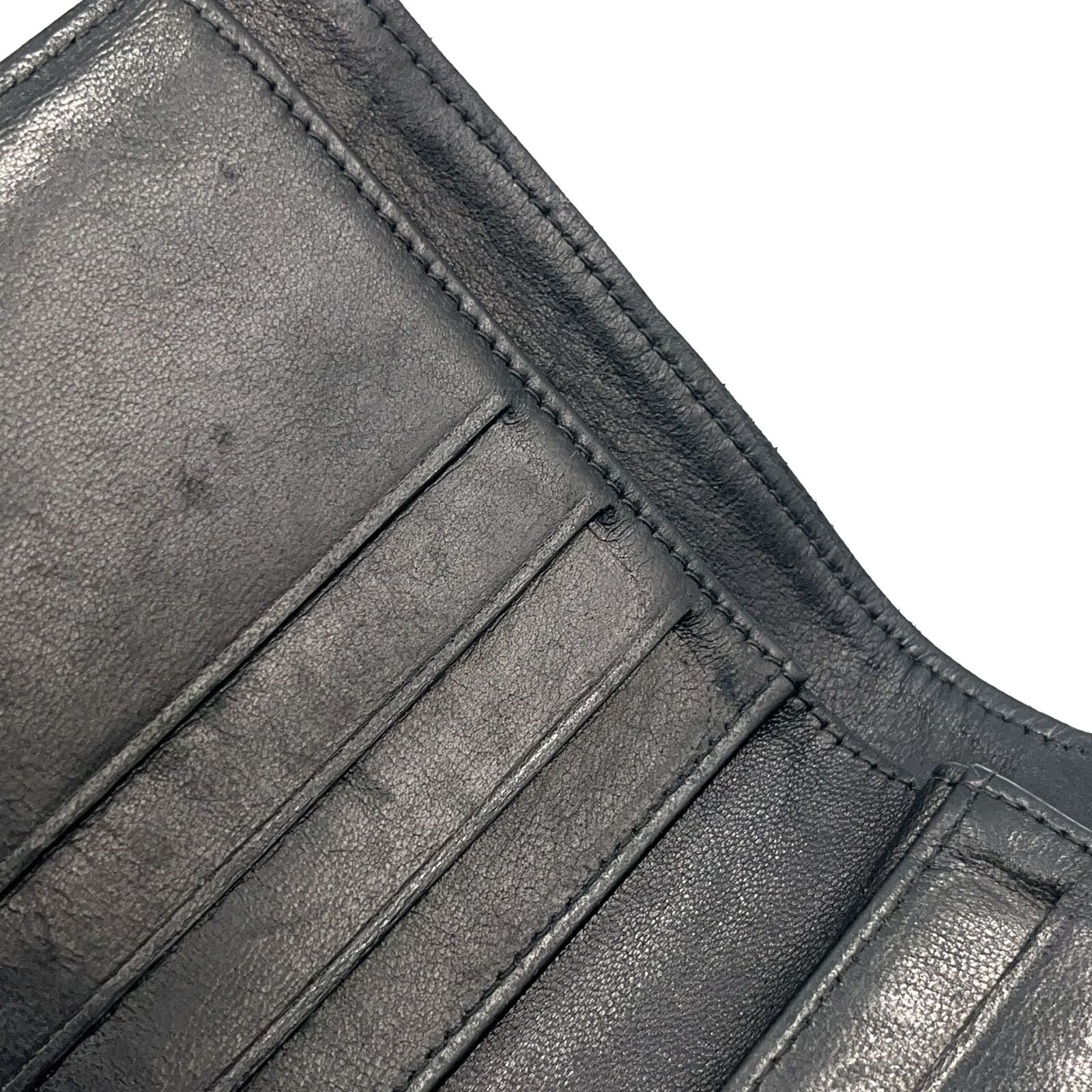 Chanel Caviar Leather CC Logo Hook Fold Wallet Mini Black — view 5