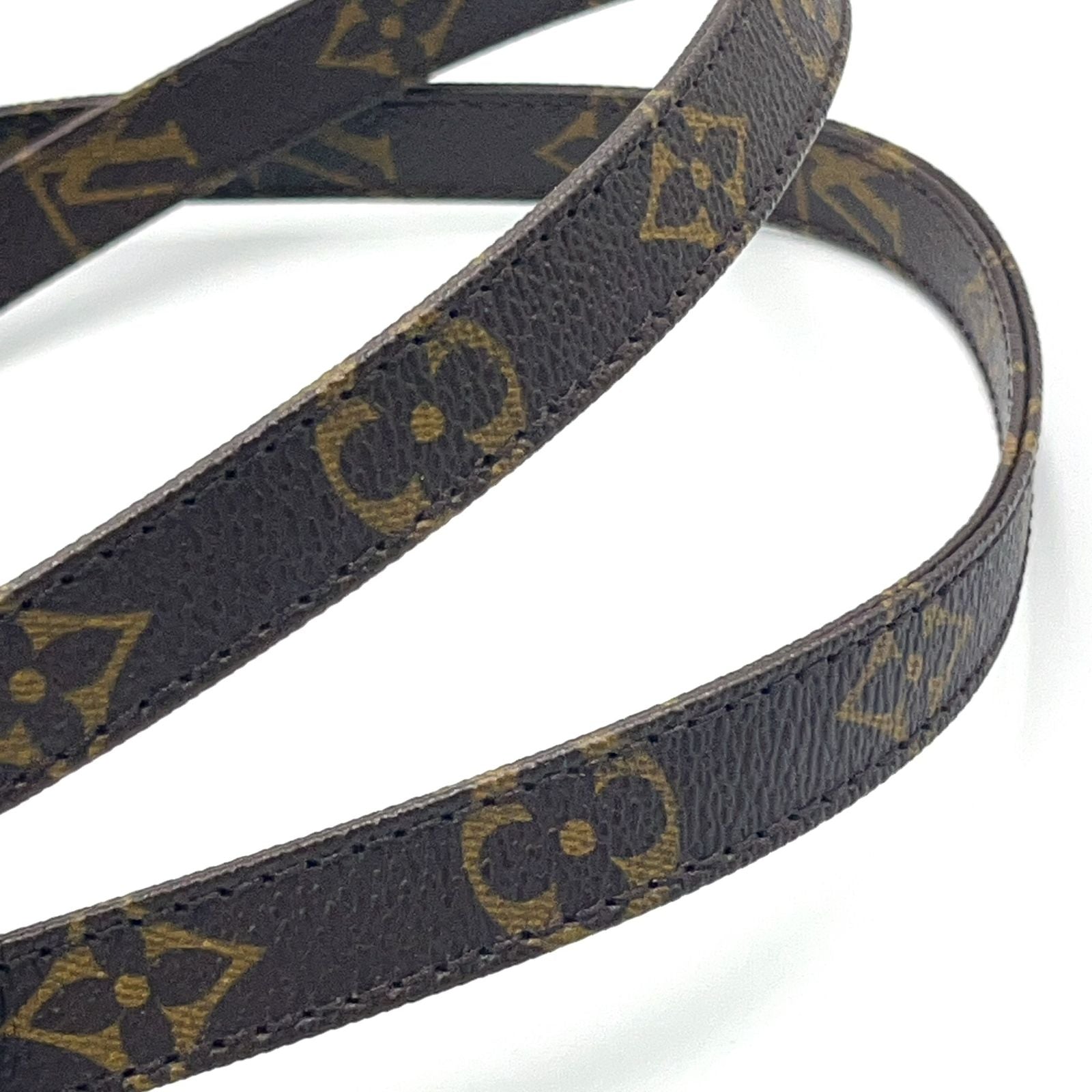Louis Vuitton Monogram Brown Shoulder Strap Gold — view 4