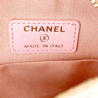 Chanel Caviar Leather Quilted Round Chain Pink Shoulder Bag Gold — view 4