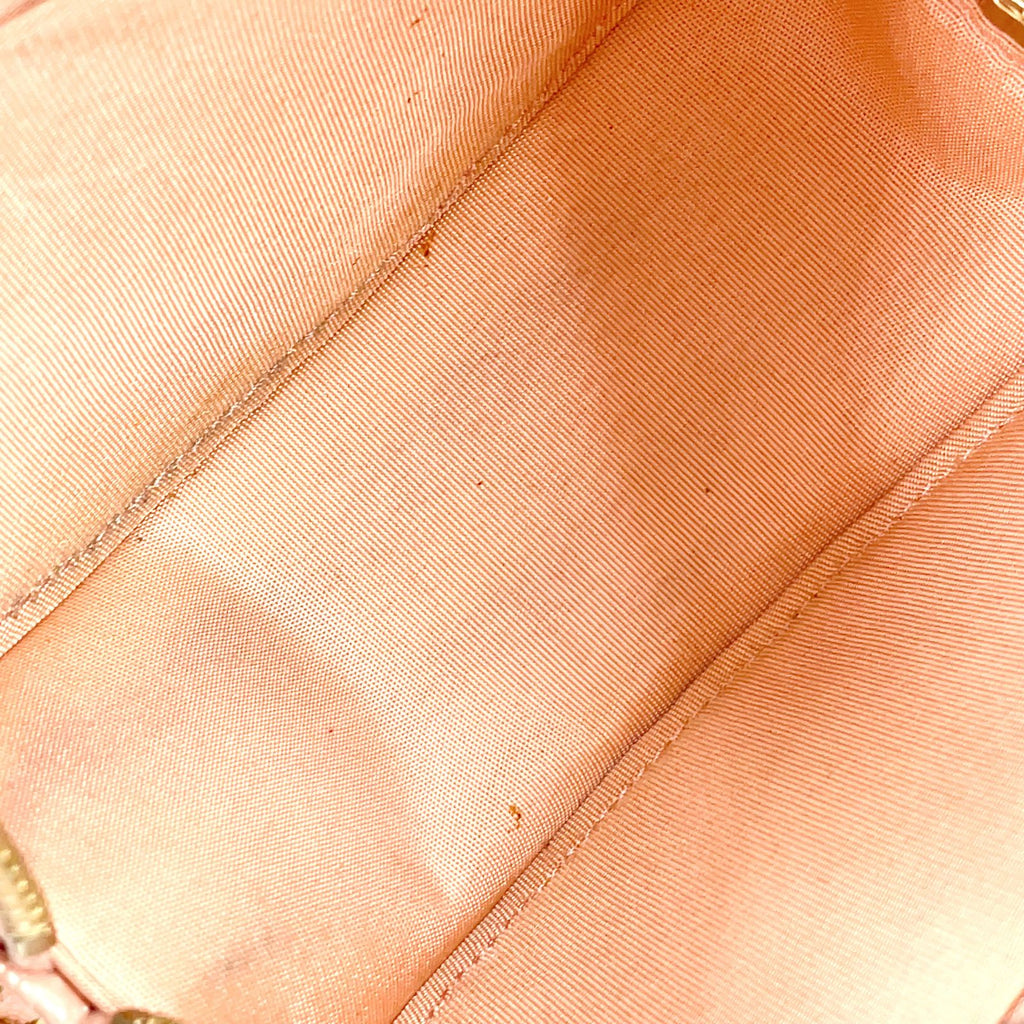 Chanel Caviar Leather Quilted Round Chain Pink Shoulder Bag Gold — view 3