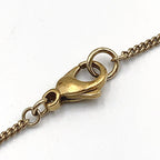 Chanel CC Logo Rhinestone Color Stone Clear Gold Necklace — view 8