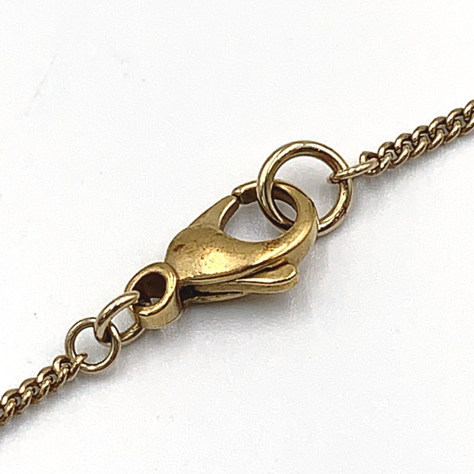 Chanel CC Logo Rhinestone Color Stone Clear Gold Necklace — view 8