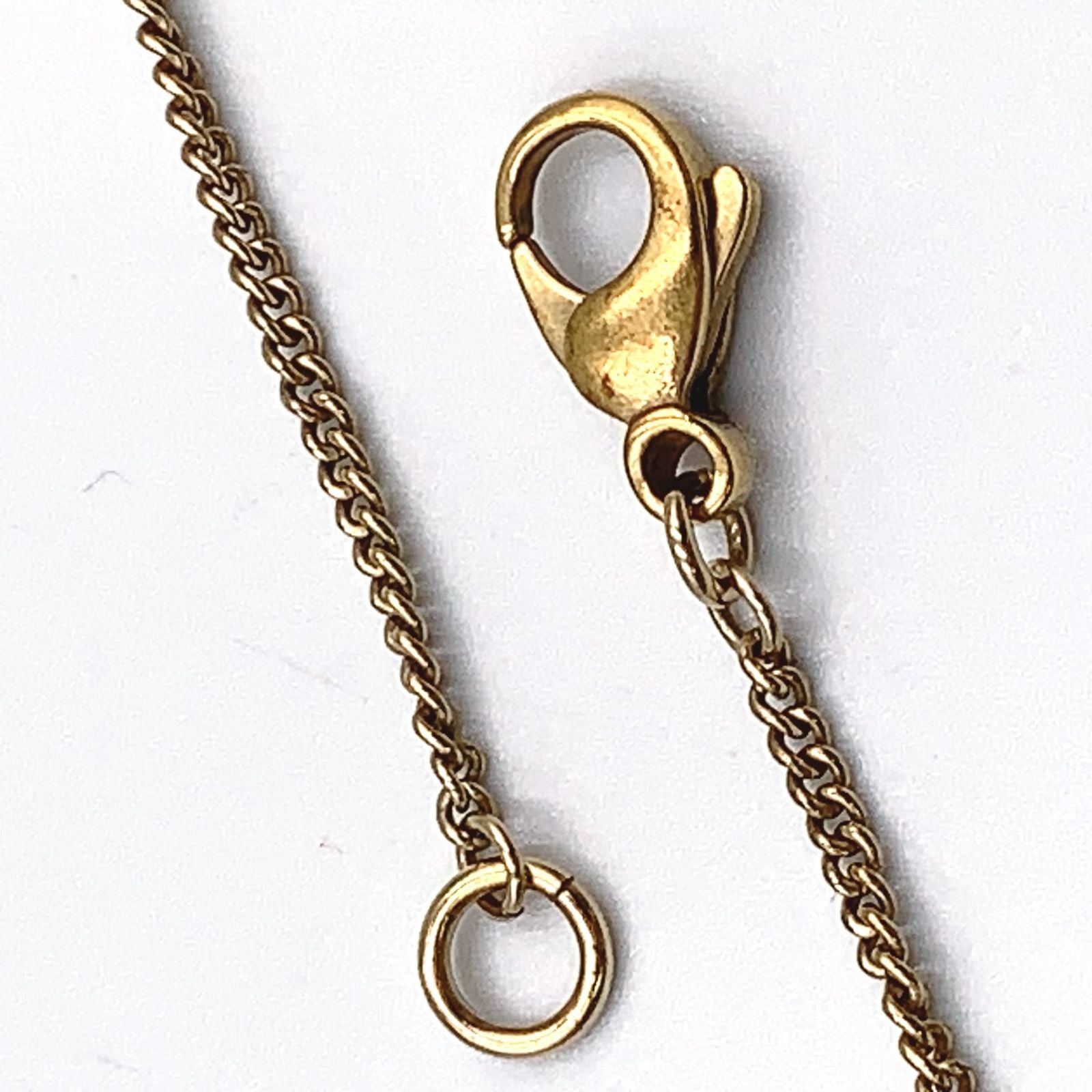 Chanel CC Logo Rhinestone Color Stone Clear Gold Necklace — view 6