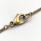 Chanel CC Logo Rhinestone Color Stone Clear Gold Necklace — view 7