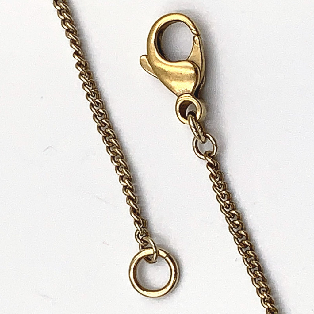 Chanel CC Logo Rhinestone Color Stone Clear Gold Necklace — view 5