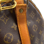 Louis Vuitton Keepall Bandouliere 60 Monogram Leather Brown Boston Bag Gold — view 7