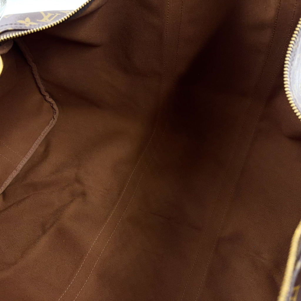 Louis Vuitton Keepall Bandouliere 60 Monogram Leather Brown Boston Bag Gold — view 9