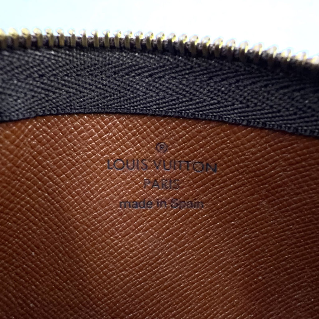 Louis Vuitton Pochette Cles Monogram Leather Brown Coin Case Gold — view 4