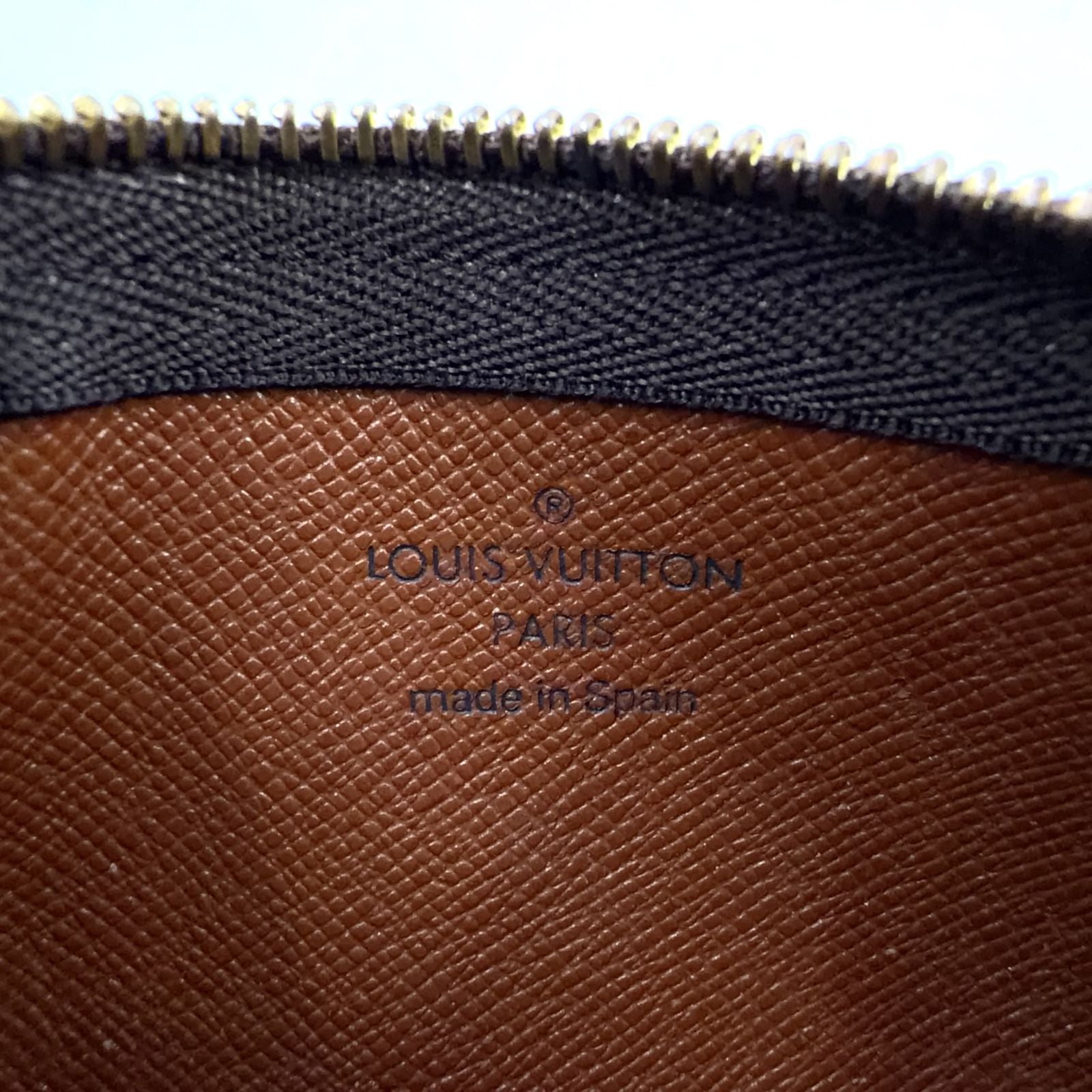 Louis Vuitton Pochette Cles Monogram Leather Brown Coin Case Gold — view 4