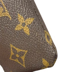 Louis Vuitton Pochette Cles Monogram Leather Brown Coin Case Gold — view 7