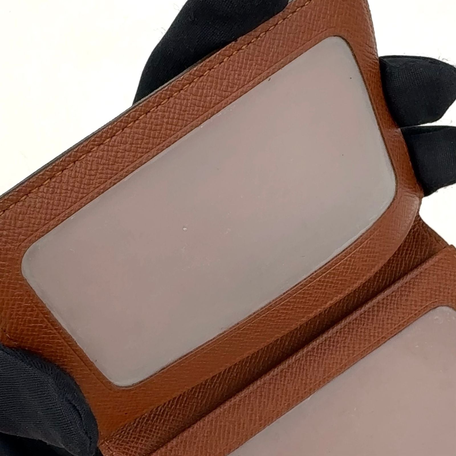 Louis Vuitton Porto 2 Cult Vertical Monogram Leather Brown Card Case — view 6