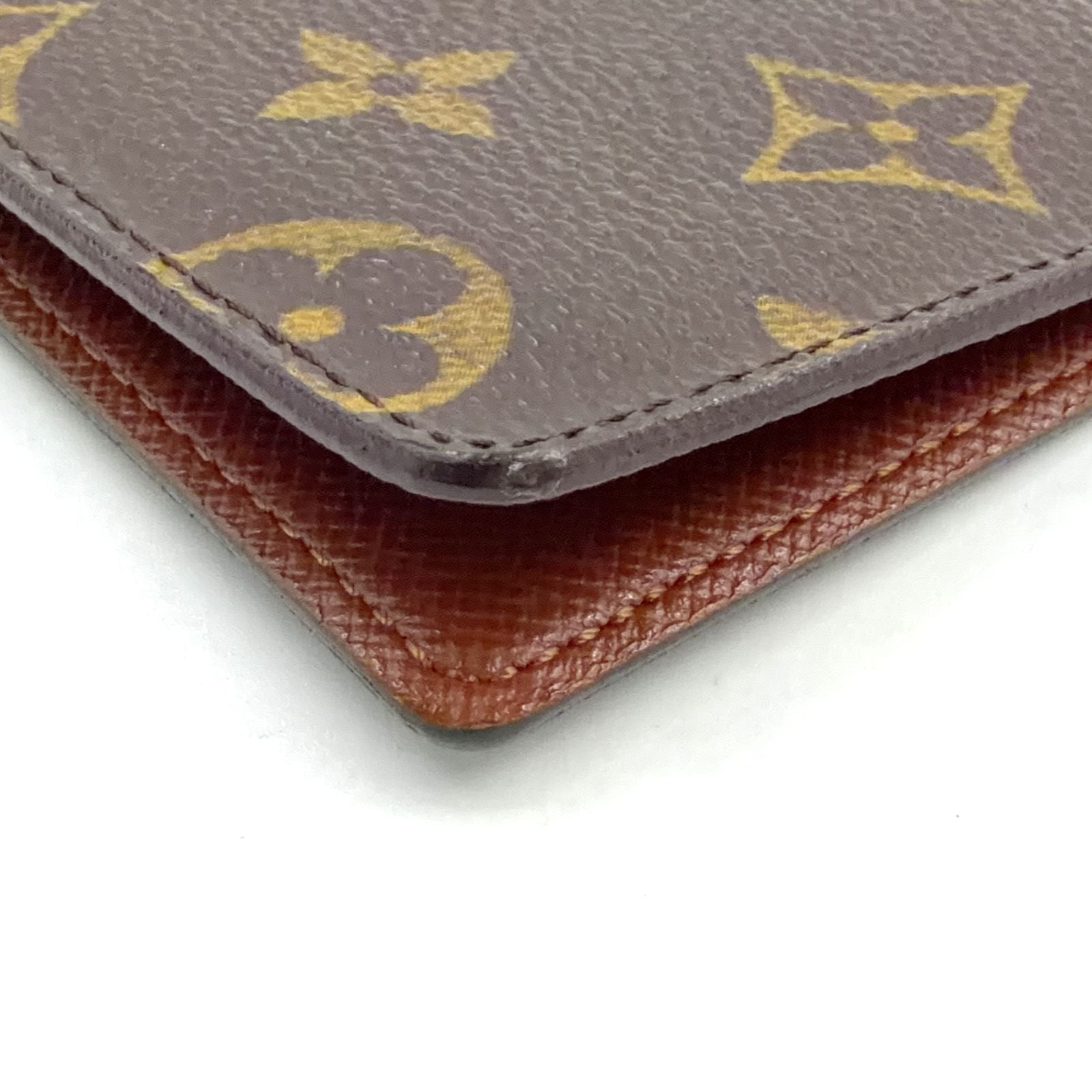 Louis Vuitton Porto 2 Cult Vertical Monogram Leather Brown Card Case — view 8