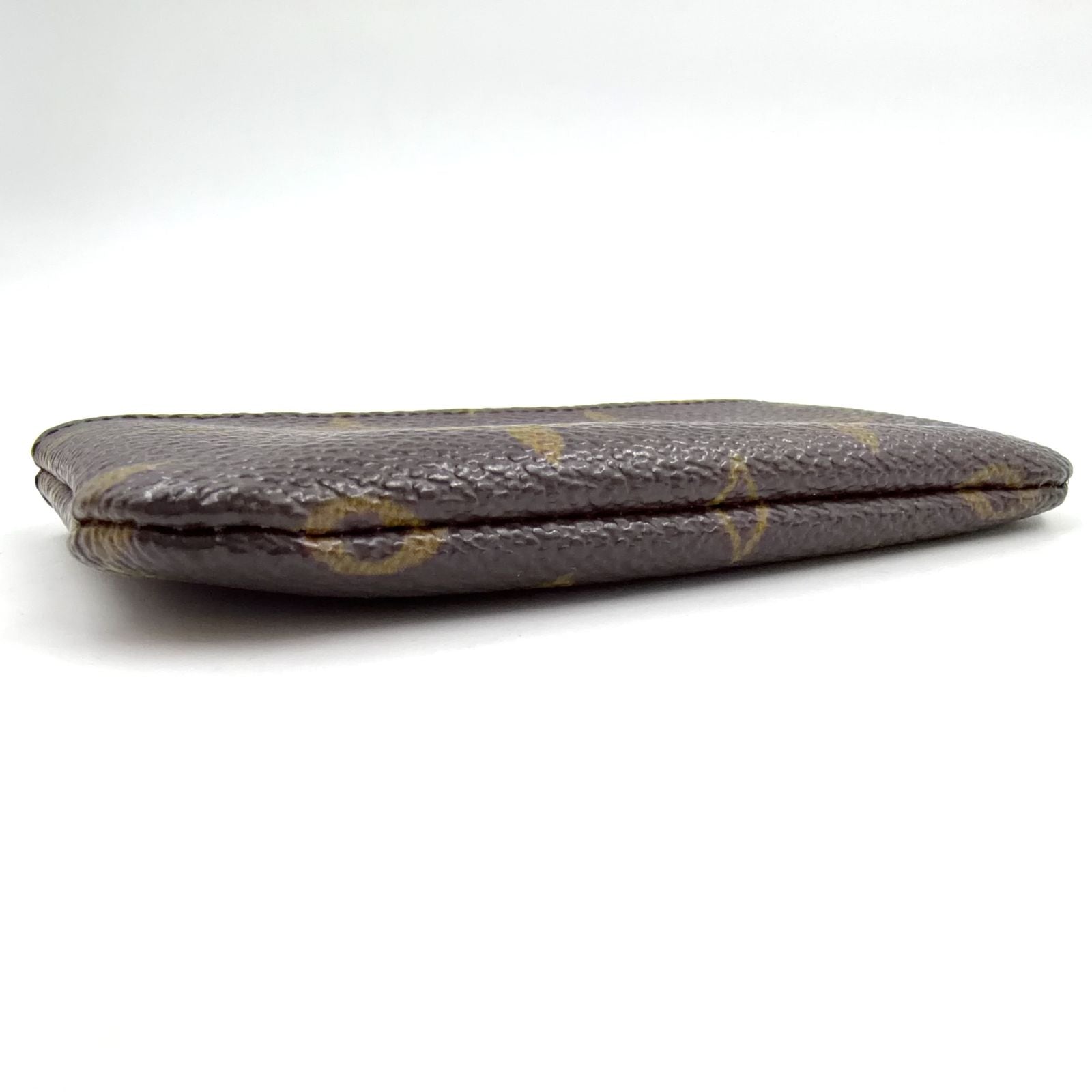 Louis Vuitton Pochette Cles Monogram Leather Brown Coin Case Gold — view 6