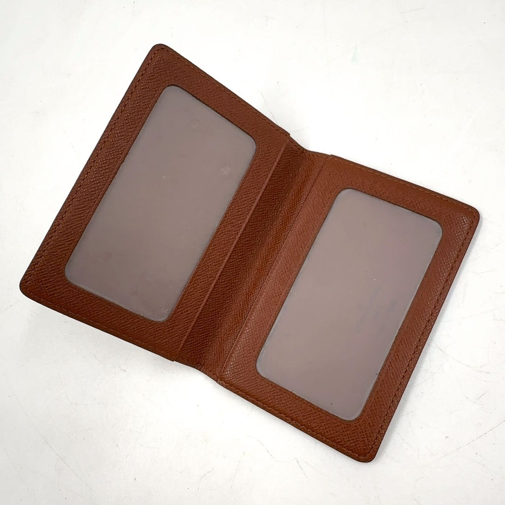 Louis Vuitton Porto 2 Cult Vertical Monogram Leather Brown Card Case — view 3