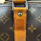 Louis Vuitton Keepall Bandouliere 60 Monogram Leather Brown Boston Bag Gold — view 6