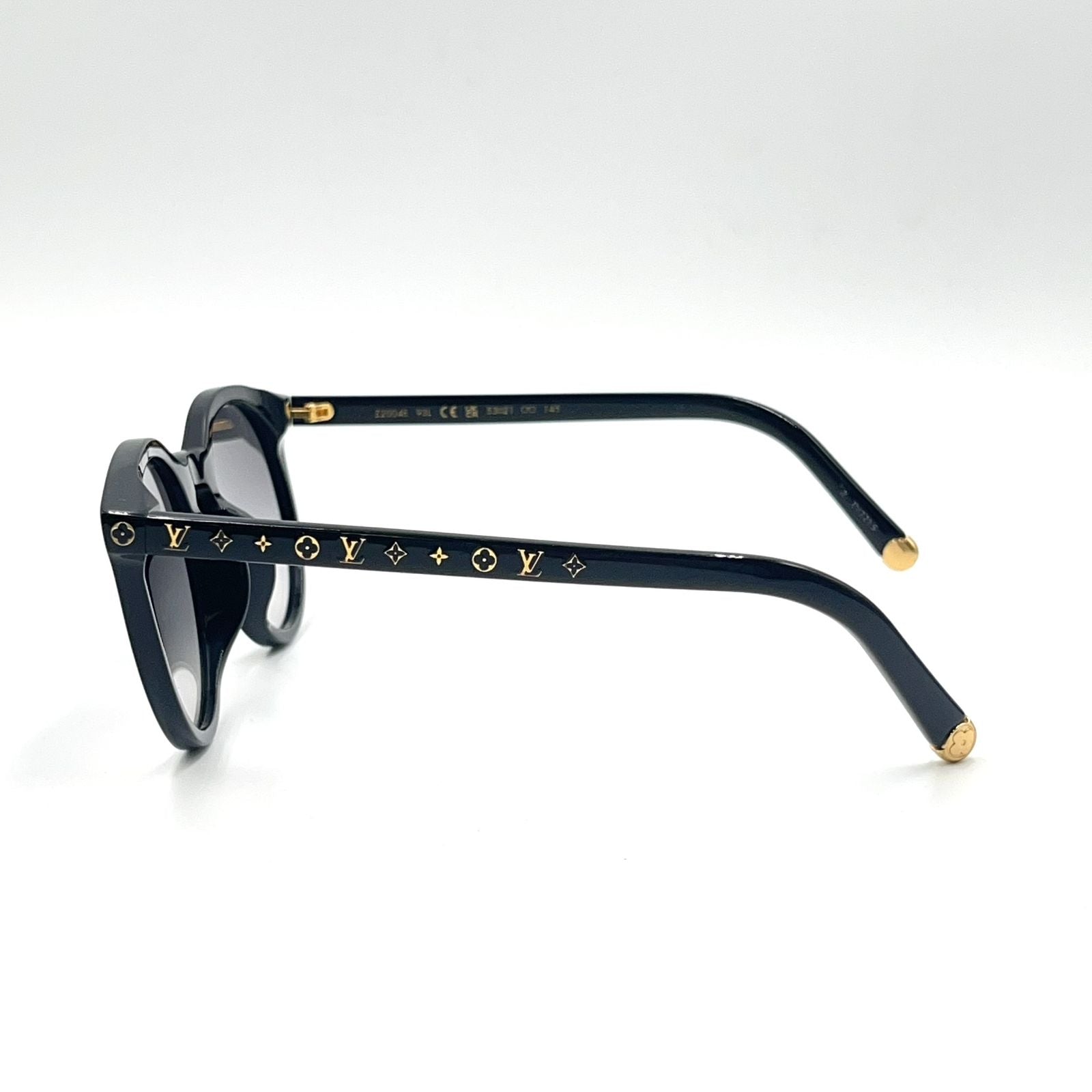Louis Vuitton My Monogram Light Acetate Metal Gray Black Sunglasses Gold Eyewear — view 6