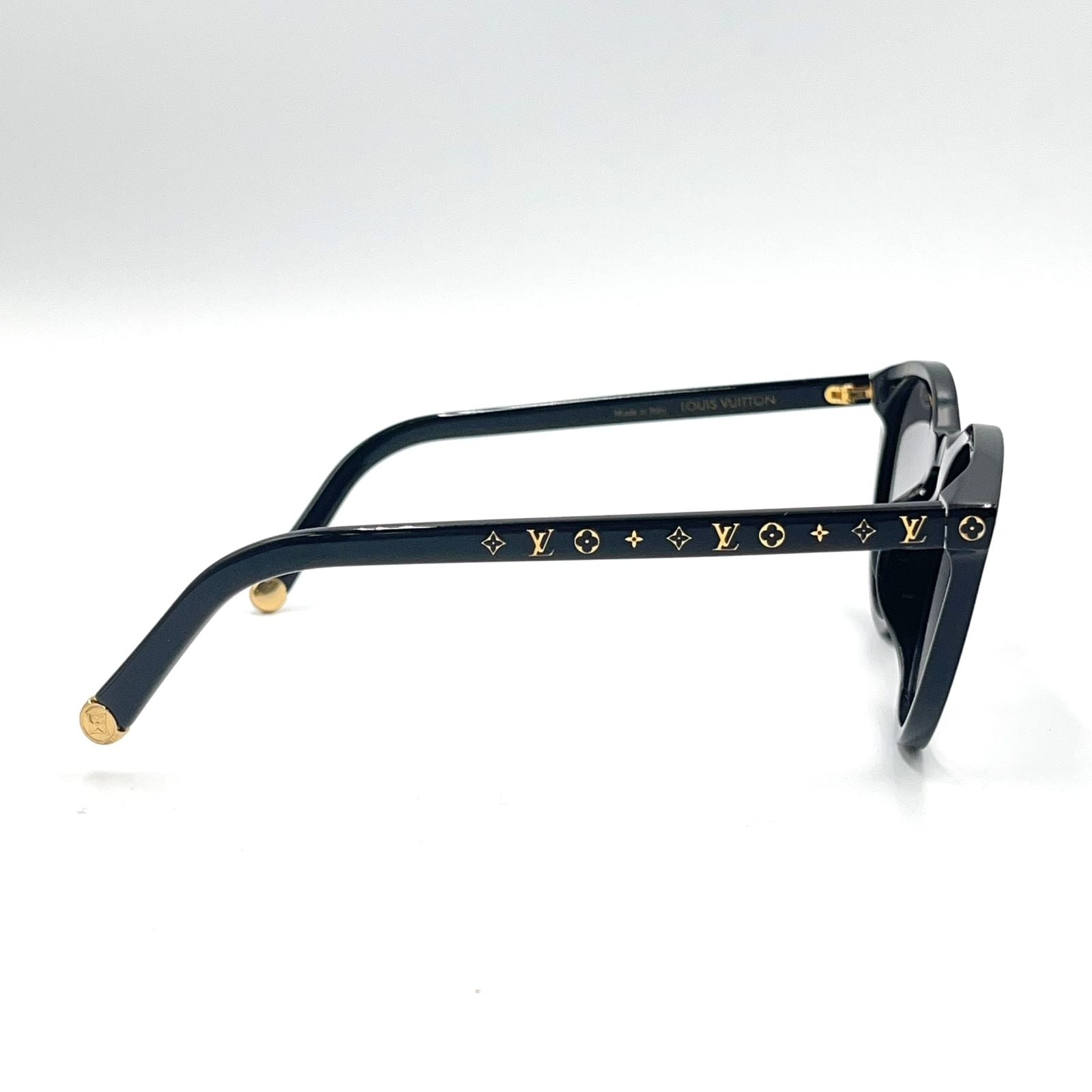 Louis Vuitton My Monogram Light Acetate Metal Gray Black Sunglasses Gold Eyewear — view 7
