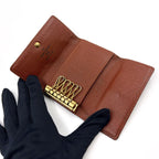 Louis Vuitton Multicles 6 Monogram Leather Brown Key Case Gold Key Holder — view 3