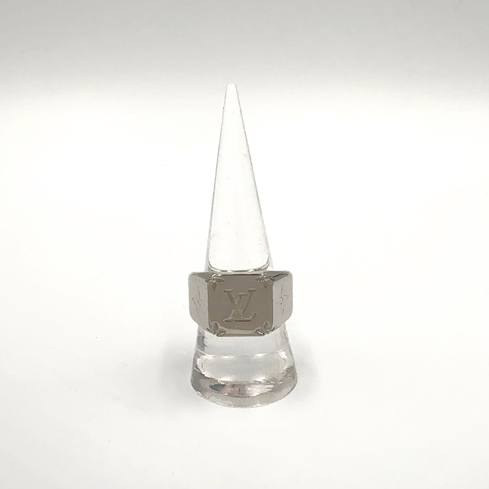 Louis Vuitton Signet Ring Monogram Metal Silver — view 5