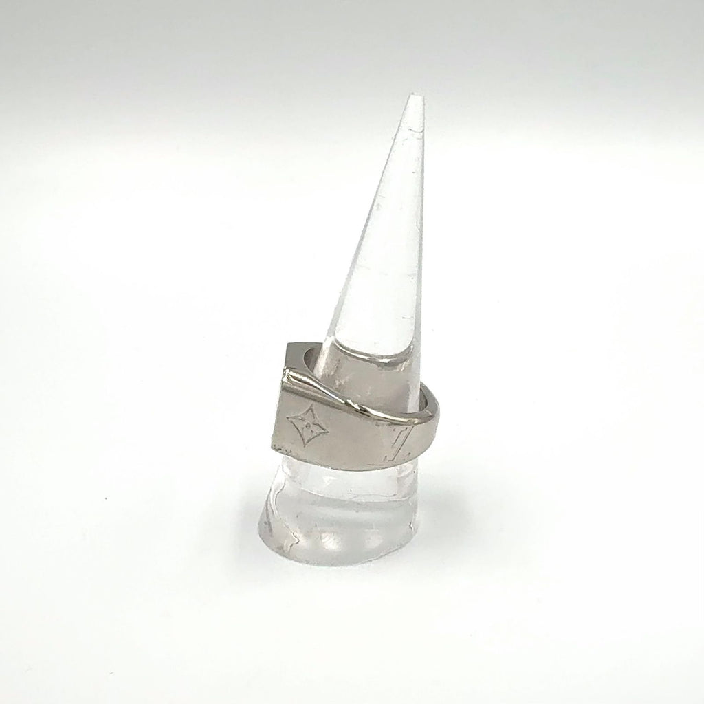 Louis Vuitton Signet Ring Monogram Metal Silver — view 6