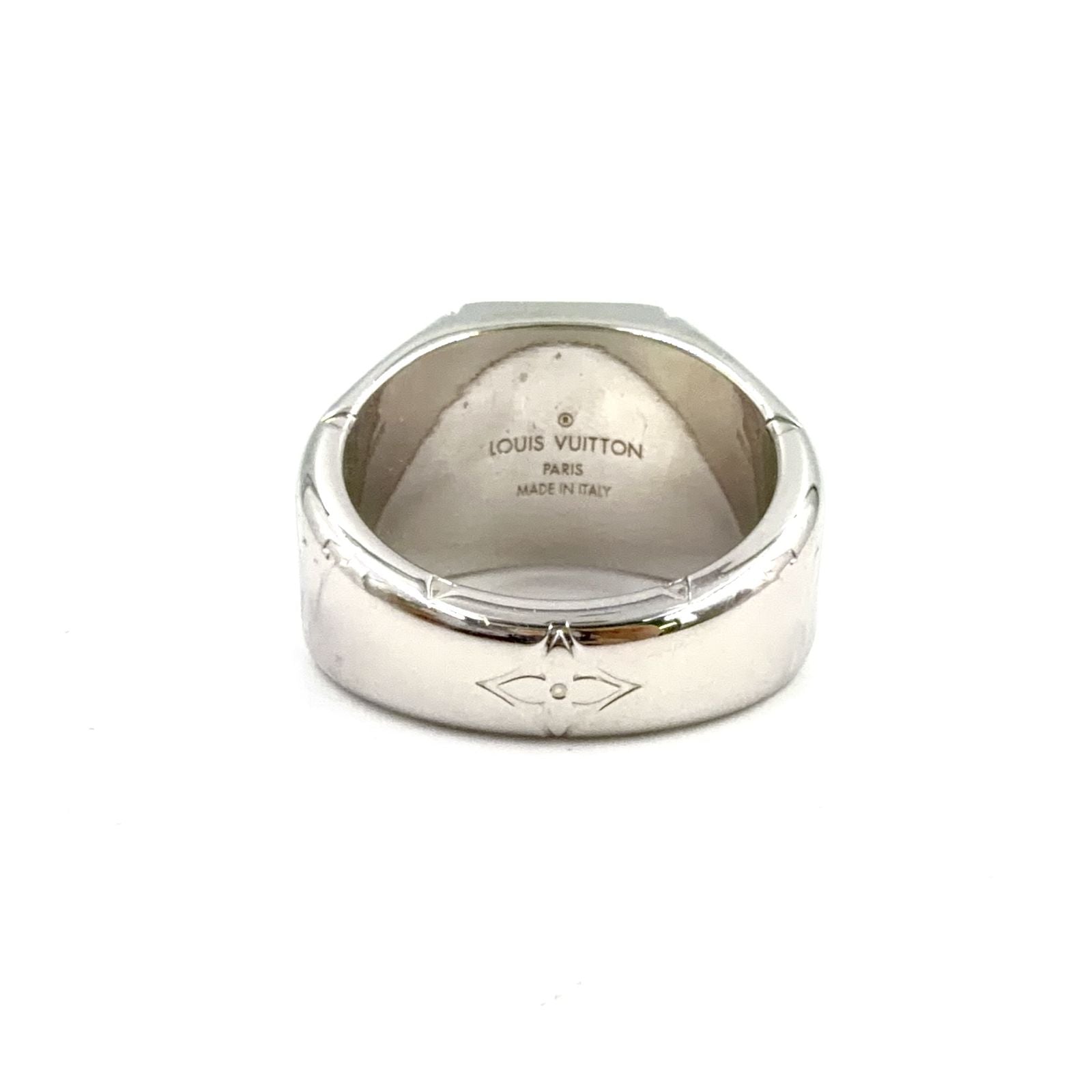 Louis Vuitton Signet Ring Monogram Metal Silver — view 8
