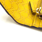Gucci Micro Guccissima Leather Yellow Trifold Wallet Gold — view 9