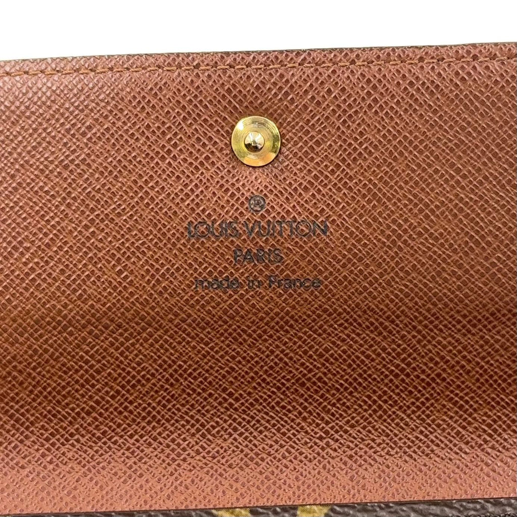 Louis Vuitton Porte Tresor Etuis Papier Monogram Leather with Initials Brown — view 4