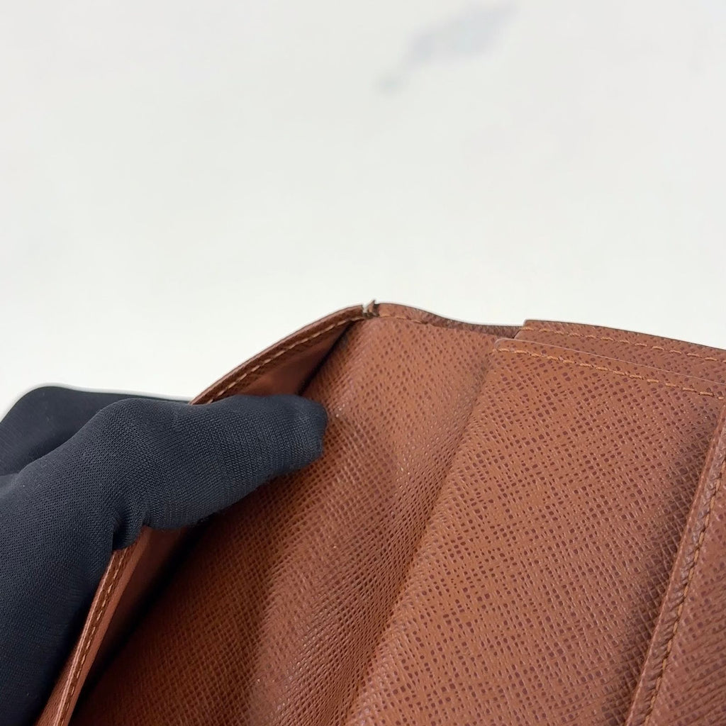 Louis Vuitton Porte Tresor Etuis Papier Monogram Leather with Initials Brown — view 6