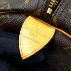 Louis Vuitton Keepall 55 Monogram Leather Brown Boston Bag Gold — view 4