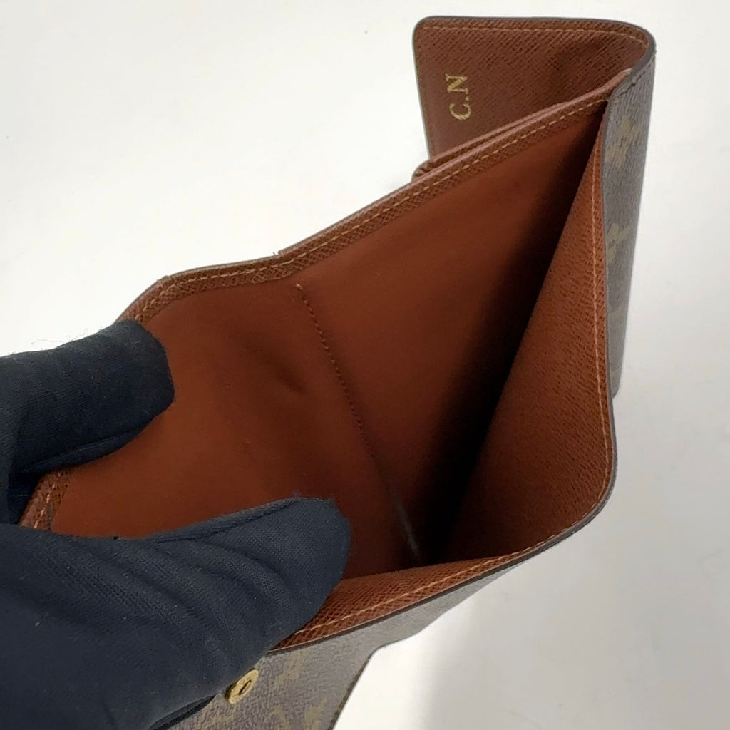 Louis Vuitton Porte Tresor Etuis Papier Monogram Leather with Initials Brown — view 9