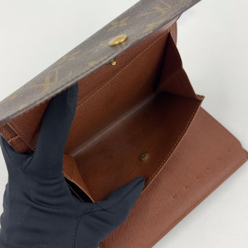 Louis Vuitton Porte Tresor Etuis Papier Monogram Leather with Initials Brown — view 8
