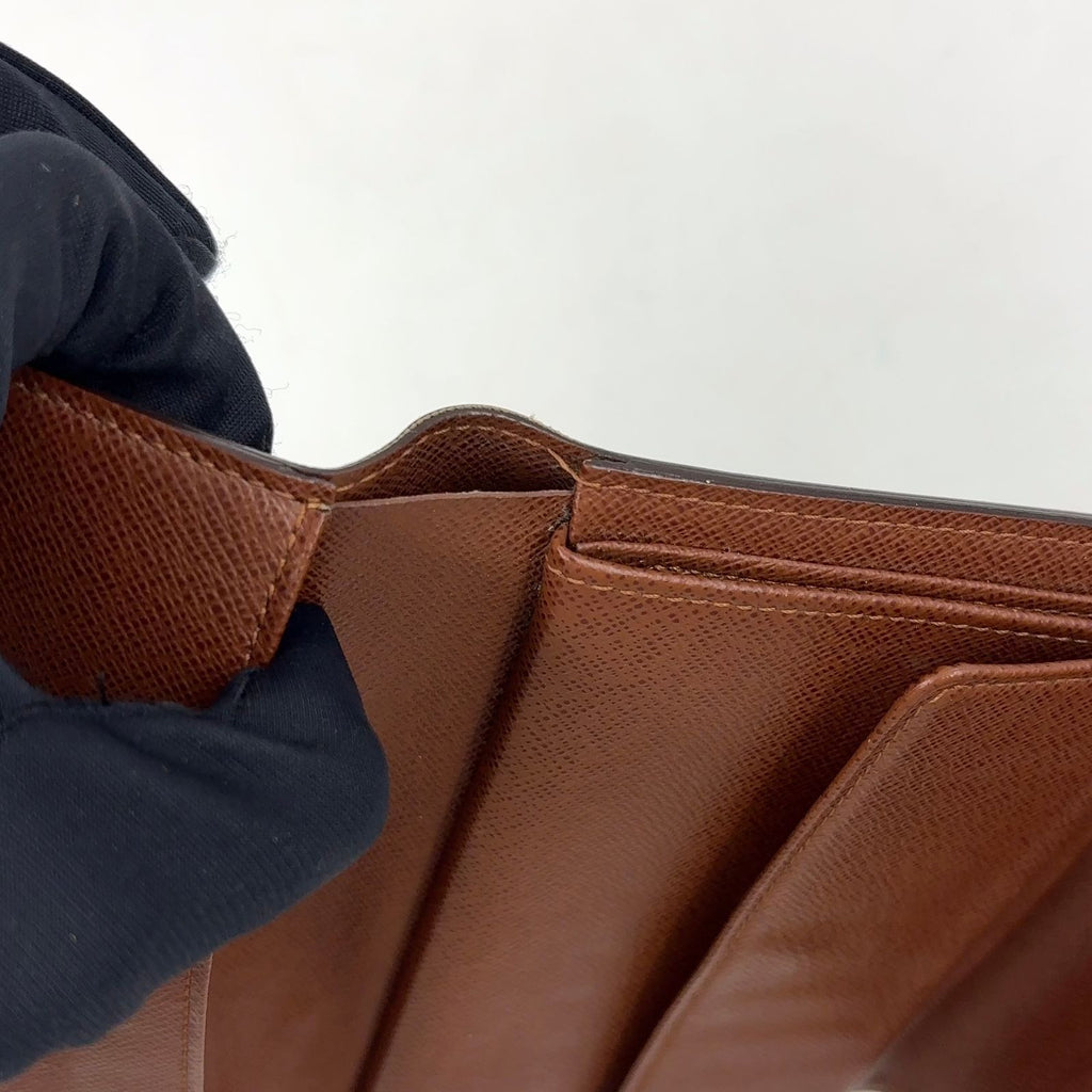 Louis Vuitton Porte Tresor Etuis Papier Monogram Leather with Initials Brown — view 5