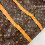 Louis Vuitton Keepall 55 Monogram Leather Brown Boston Bag Gold — view 7