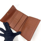 Louis Vuitton Porte Tresor Etuis Papier Monogram Leather with Initials Brown — view 3