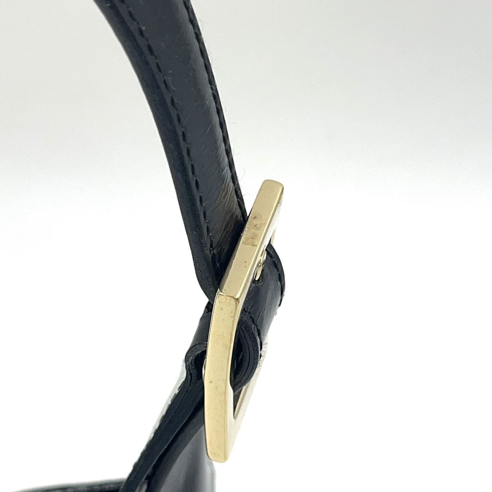 Gucci Jackie Leather Canvas Black Beige Shoulder Bag Gold — view 9