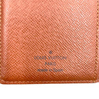 Louis Vuitton Porte-Monnaie Monogram Leather Brown Bifold Wallet Gold — view 4