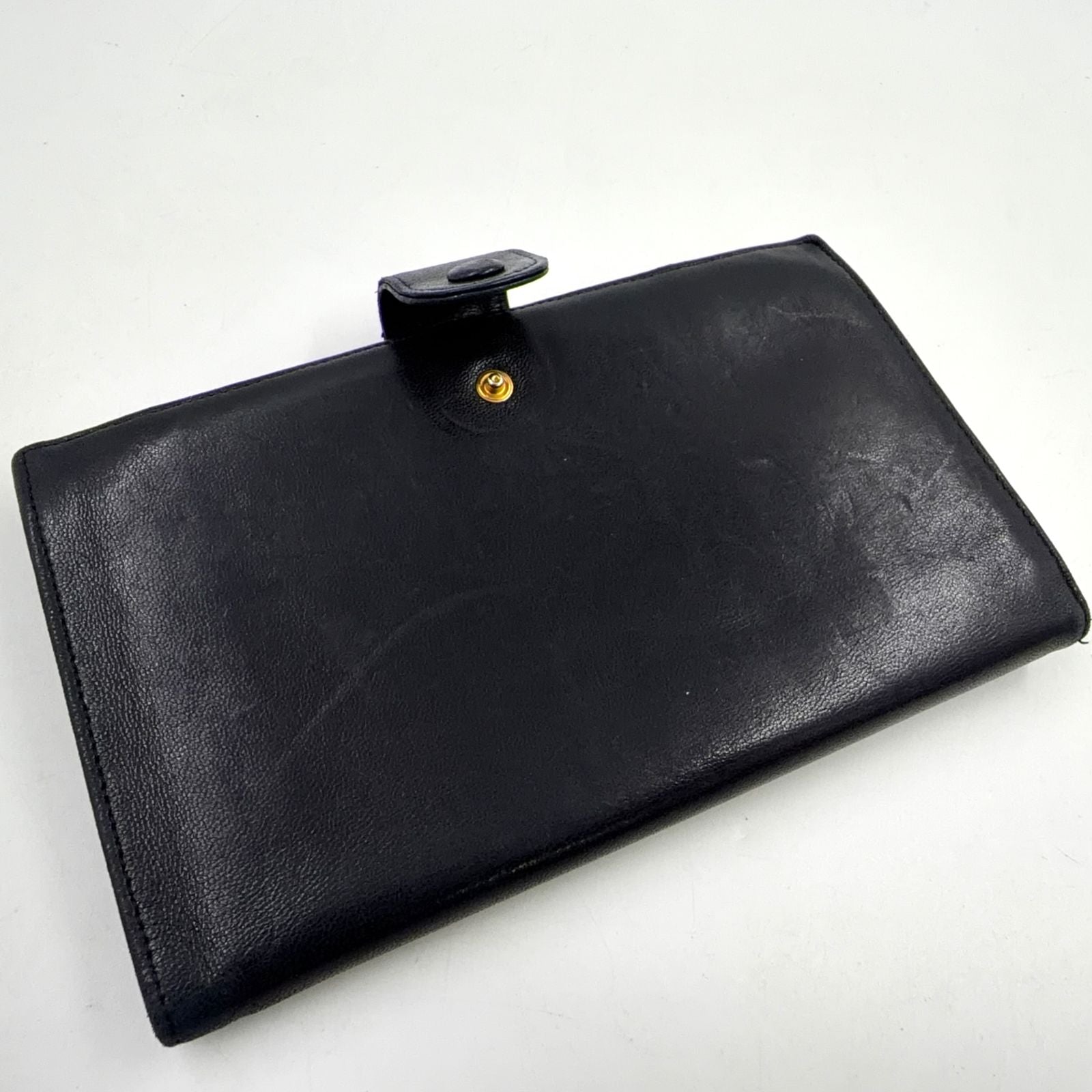 Chanel CC Logo Lambskin Black Bifold Wallet Gold — view 6