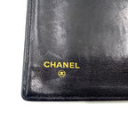 Chanel CC Logo Lambskin Black Bifold Wallet Gold — view 4