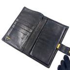 Chanel CC Logo Lambskin Black Bifold Wallet Gold — view 3