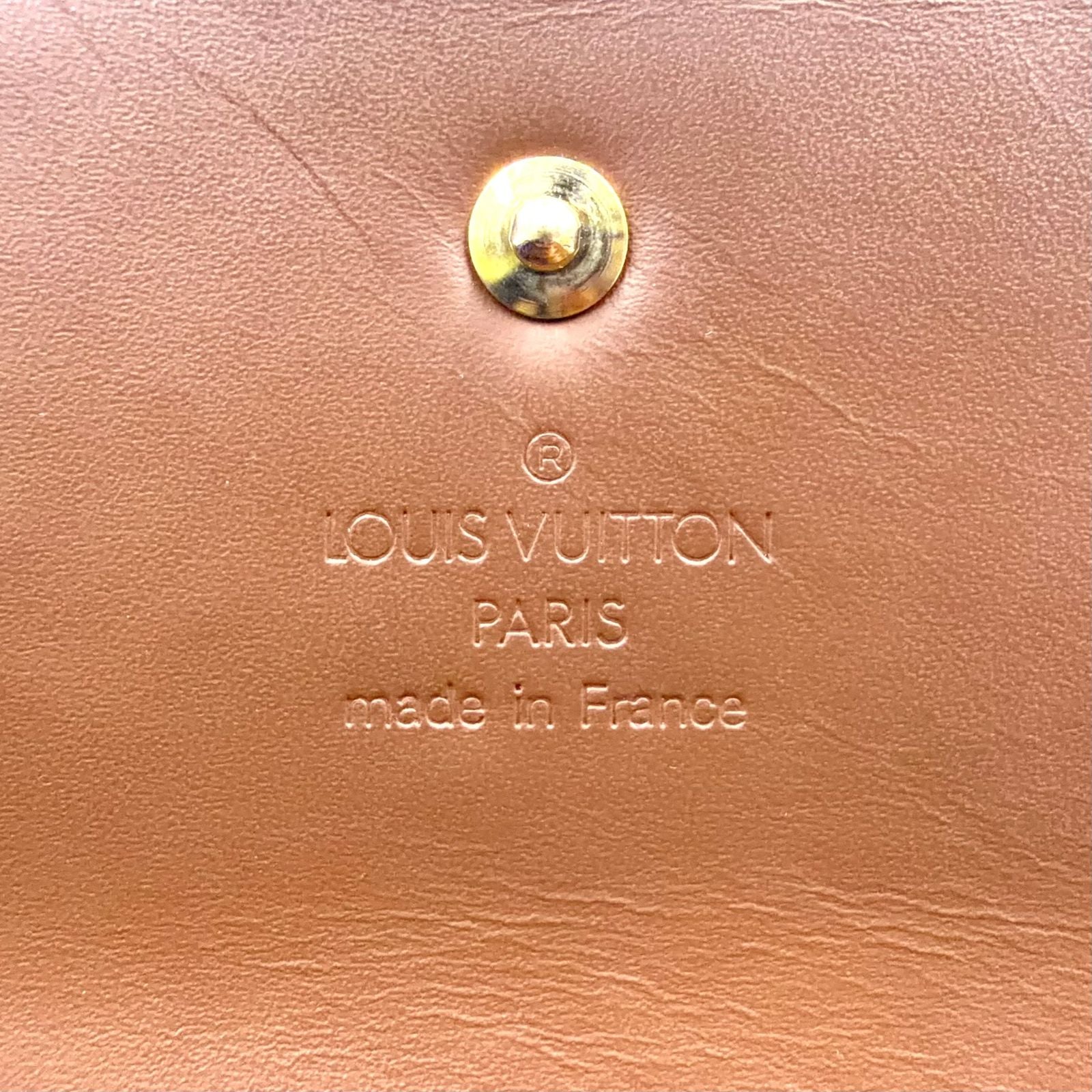 Louis Vuitton Porto Tresor International Monogram Vernis Leather Enamel Brown — view 4