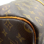 Louis Vuitton Keepall 60 Monogram Leather Brown Boston Bag Gold — view 8