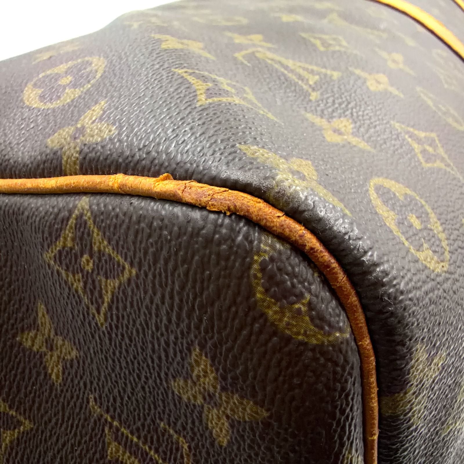 Louis Vuitton Keepall 60 Monogram Leather Brown Boston Bag Gold — view 8