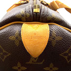 Louis Vuitton Keepall 60 Monogram Leather Brown Boston Bag Gold — view 4