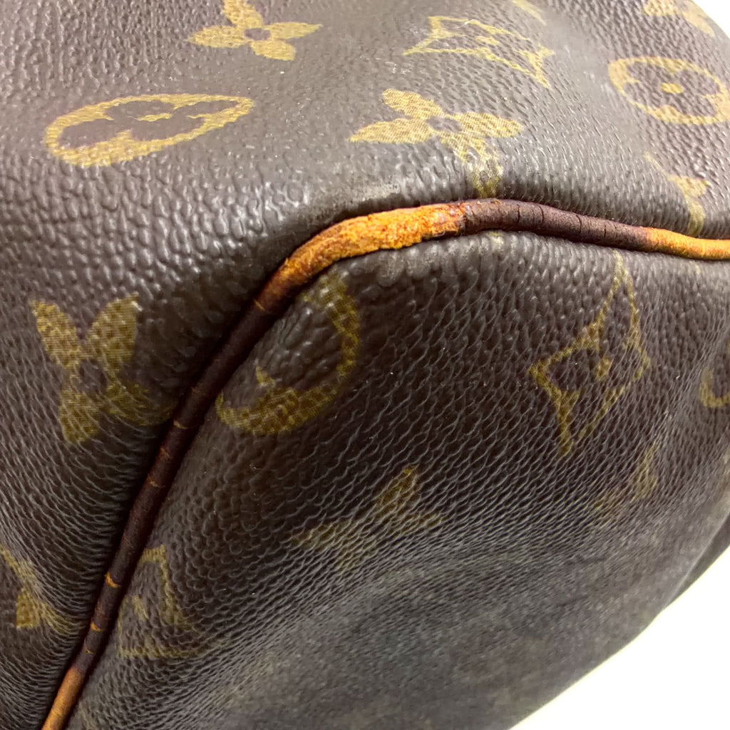 Louis Vuitton Keepall 60 Monogram Leather Brown Boston Bag Gold — view 9